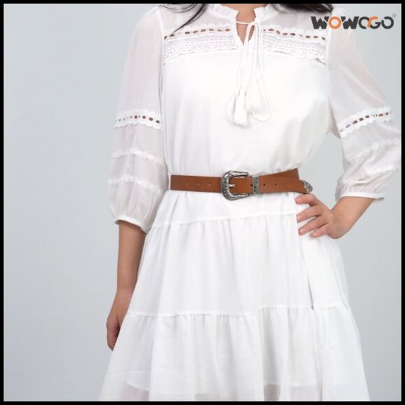 Vintage Floral Engraved Buckle Belt Western Cowgirl Style Adjustable Fit - Picture 7 of 7